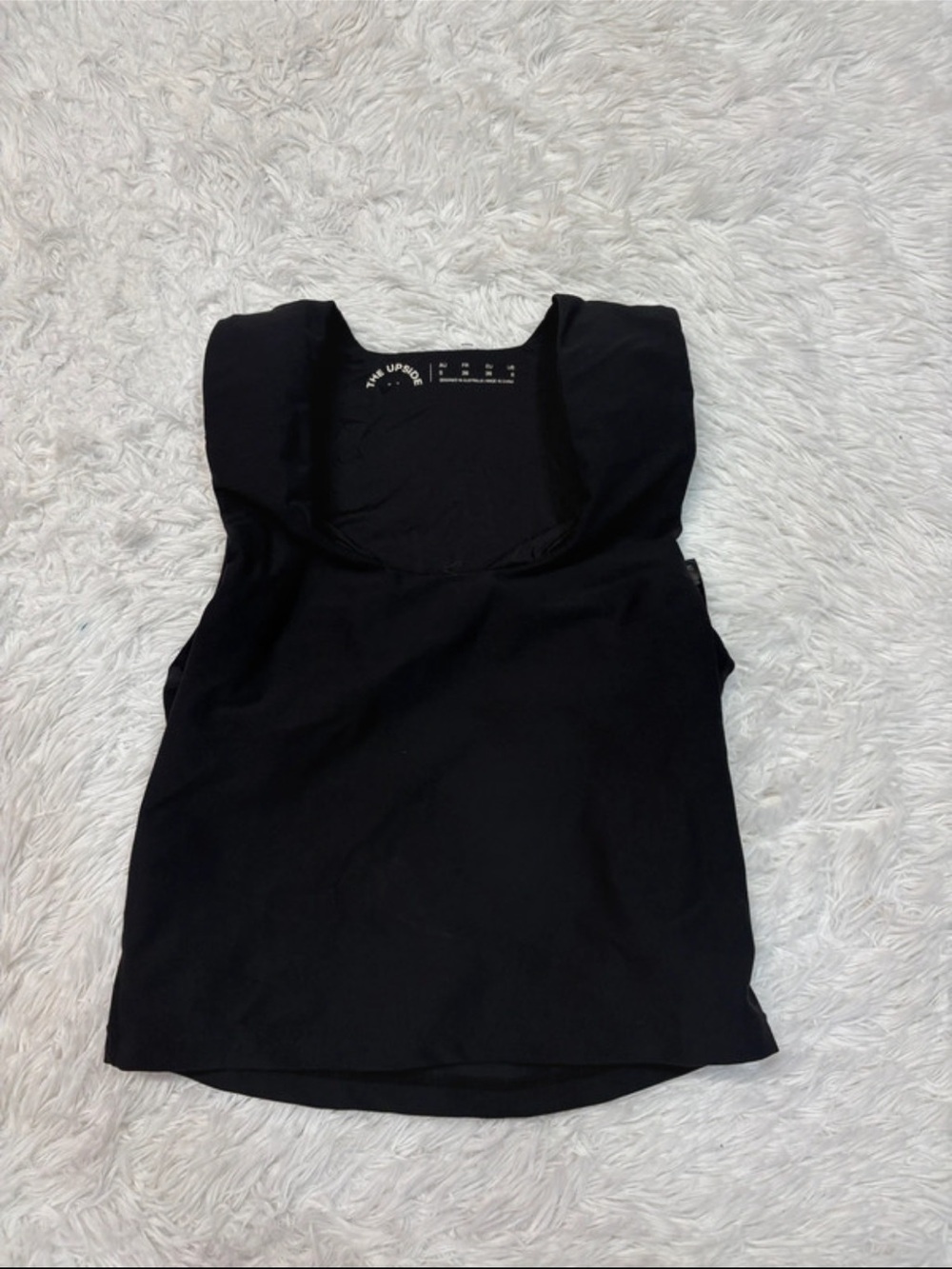 The upside shoulder pad Black Sleeveless Scoop Neck Women’s Tank Top
